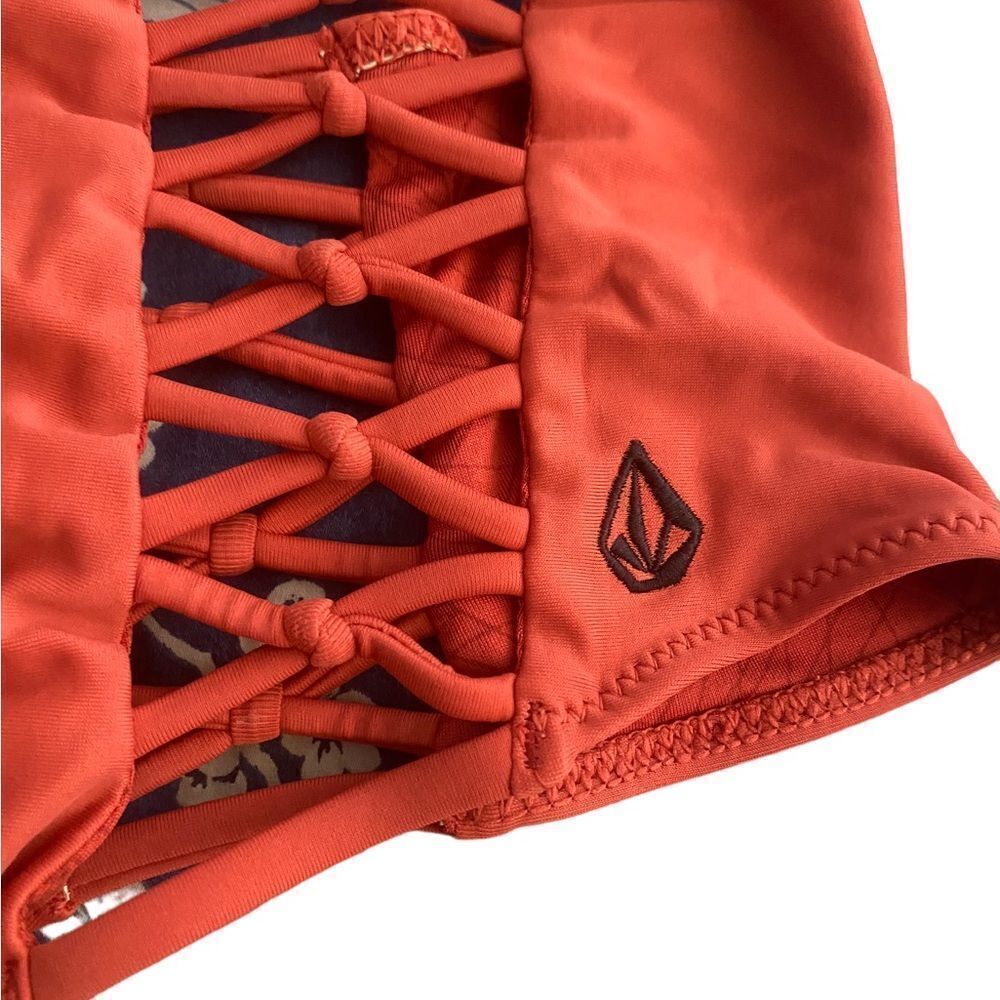 High Waisted Volcom Simply Solid Retro, Rust Cuto… - image 5